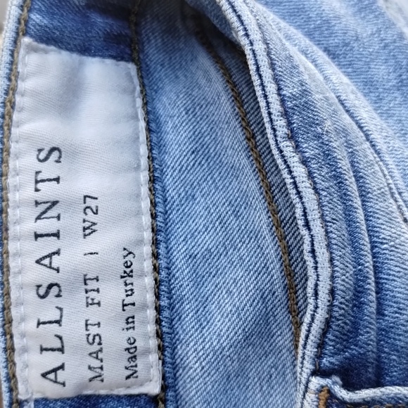 ALL SAINTS MAST FIT 2 Tone Skinny Jeans - Picture 6 of 16